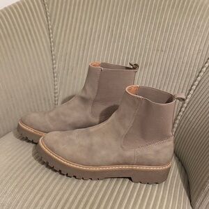 Dolce Vita Taupe Chelsea Ankle Boots